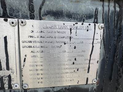 2001 Polar Tandem Axle Mild Steel Asphalt / Hot Oil Tank Trailer - Spring, Fixed Axle