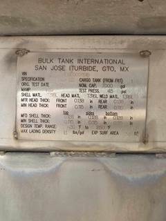 2014 BULK 7,000 GAL Chemical / Acid Tank Trailer