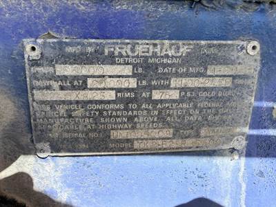 1980 Fruehauf Tandem Axle Stainless Steel Chemical / Acid Tank Trailer - Spring, Fixed Axle