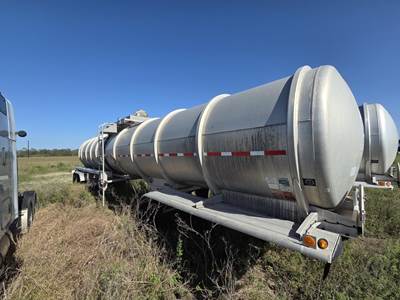 Brenner 42ft Tandem Axle Aluminum Crude Oil Tank Trailer - Air Ride, Fixed Axle