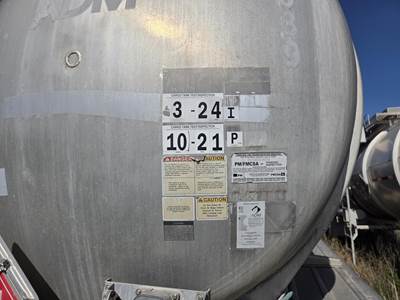 2012 Brenner 42ft Tandem Axle Aluminum Crude Oil Tank Trailer - Air Ride, Fixed Axle