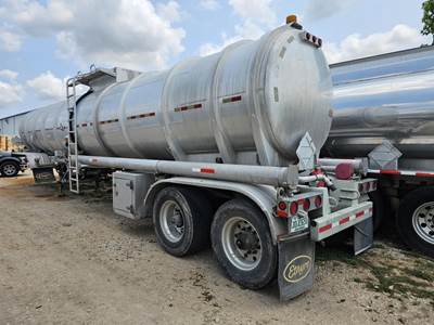 2012 Etnyre 69ft Tandem Axle Aluminum Crude Oil Tank Trailer - Air Ride, Fixed Axle