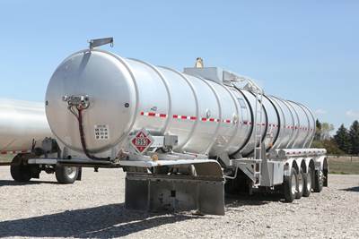 Heil Quad Axle Aluminum Crude Oil Tank Trailer - Air Ride, Fixed Spread Axle