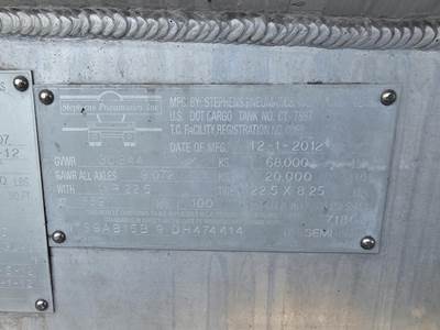 2013 Stephens Tandem Axle Aluminum Crude Oil Tank Trailer - Air Ride, Fixed Axle