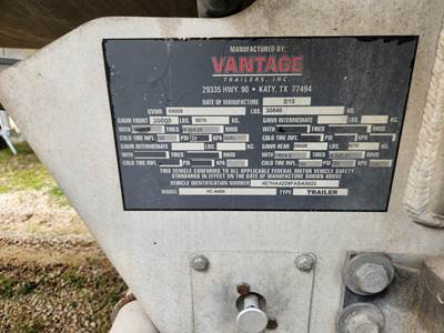 2015 Vantage Tandem Axle Aluminum Crude Oil Tank Trailer - Air Ride, Fixed Axle