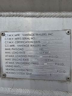 2015 Vantage Tandem Axle Aluminum Crude Oil Tank Trailer - Air Ride, Fixed Axle