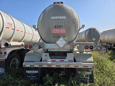 2015 Vantage 44ft Tandem Axle Aluminum Crude Oil Tank Trailer - Air Ride, Fixed Axle