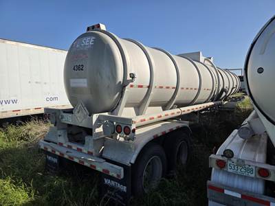 2015 Vantage 44ft Tandem Axle Aluminum Crude Oil Tank Trailer - Air Ride, Fixed Axle
