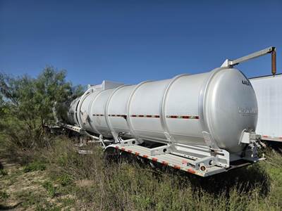 2015 Vantage 44ft Tandem Axle Aluminum Crude Oil Tank Trailer - Air Ride, Fixed Axle