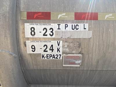 2015 Vantage 8400 GAL CRUDE DOT 407 Crude Oil Tank Trailer