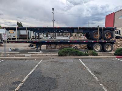 2007 Transcraft TL-2000 40ft Combination Flatbed Trailer - Spring, Fixed Axle