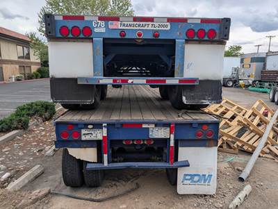 2007 Transcraft TL-2000 40ft Combination Flatbed Trailer - Spring, Fixed Axle