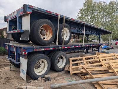 2007 Transcraft TL-2000 40ft Combination Flatbed Trailer - Spring, Fixed Axle