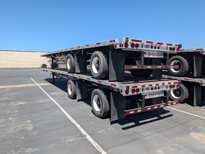 2008 Utility 48x102 Flatbed Trailer Air Ride Fixed Spread Axle