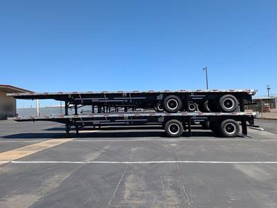 2008 Utility 48x102 Flatbed Trailer Air Ride Fixed Spread Axle