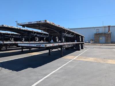 2008 Utility 48x102 Flatbed Trailer Air Ride Fixed Spread Axle
