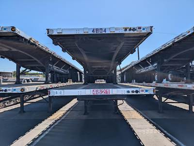 2007 Utility 48x102 Flatbed Trailer Air Ride Fixed Spread Axle