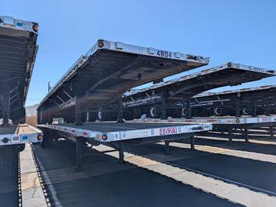 2007 Utility 48x102 Flatbed Trailer Air Ride Fixed Spread Axle