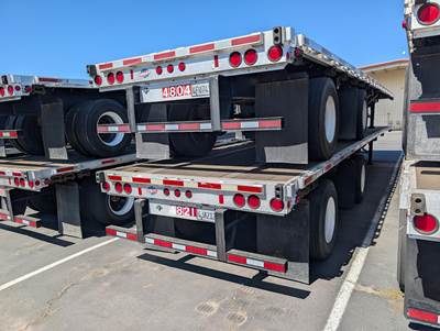 2007 Utility 48x102 Flatbed Trailer Air Ride Fixed Spread Axle