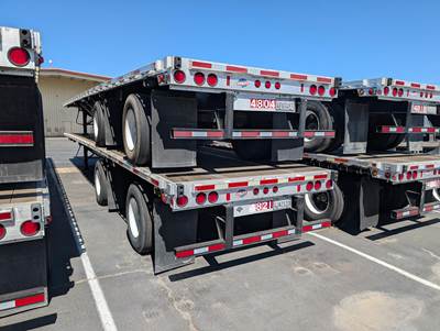 2007 Utility 48x102 Flatbed Trailer Air Ride Fixed Spread Axle