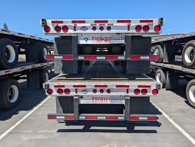 2006 Utility 48x102 Flatbed Trailer Air Ride Fixed Spread Axle