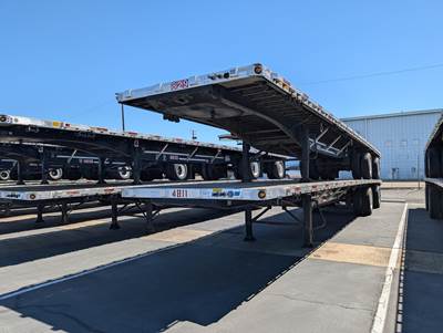 2006 Utility 48x102 Flatbed Trailer Air Ride Fixed Spread Axle