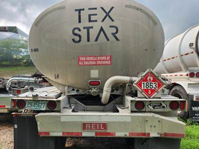 2001 Heil 44ft Tandem Axle Aluminum Fuel Tanker Trailer - Air Ride, Fixed Axle