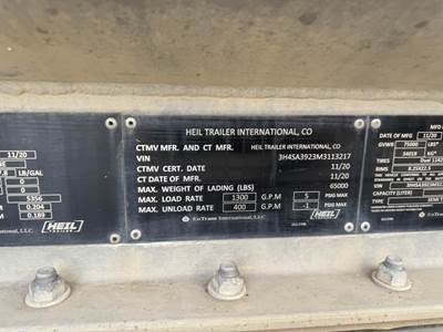 2021 Heil Tandem Axle Aluminum Fuel Tanker Trailer - Air Ride, Fixed Axle