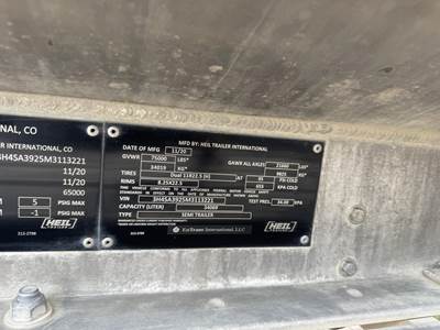 2021 Heil Tandem Axle Aluminum Fuel Tanker Trailer - Air Ride, Fixed Axle