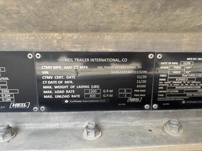 2021 Heil Tandem Axle Aluminum Fuel Tanker Trailer - Air Ride, Fixed Axle