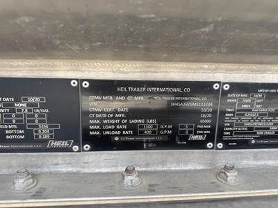 2021 Heil Tandem Axle Aluminum Fuel Tanker Trailer - Air Ride, Fixed Axle
