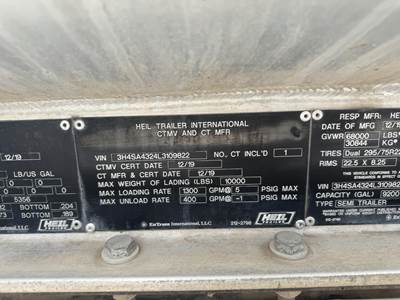 2020 Heil Tandem Axle Aluminum Fuel Tanker Trailer - Air Ride, Fixed Axle