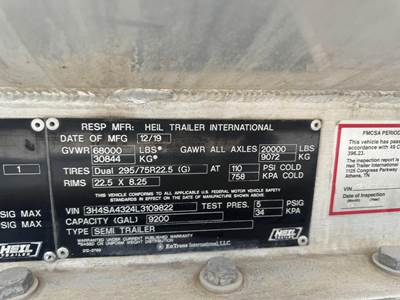 2020 Heil Tandem Axle Aluminum Fuel Tanker Trailer - Air Ride, Fixed Axle