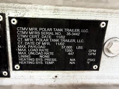 2003 Polar Tandem Axle Aluminum Fuel Tanker Trailer Air Ride Fixed Axle