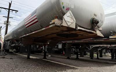 2003 Polar Tandem Axle Aluminum Fuel Tanker Trailer Air Ride Fixed Axle
