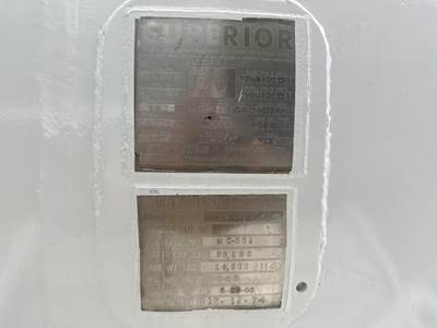 1966 Superior Tandem Axle Mild Steel Industrial Gas Tank Trailer - Spring, Fixed Axle