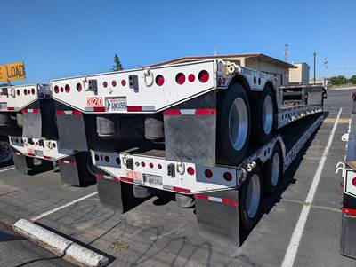 2014 Cozad 48ft Tandem Axle Lowboy Trailer - Air Ride, Fixed Axle