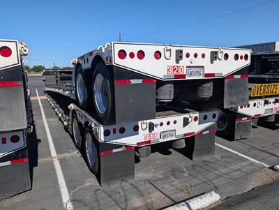 2014 Cozad 48ft Tandem Axle Lowboy Trailer - Air Ride, Fixed Axle