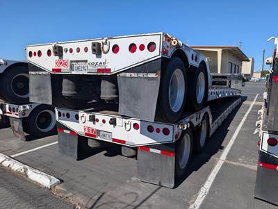 2014 Cozad 48x102 Tandem Axle Lowboy Trailer - Air Ride, Fixed Axle