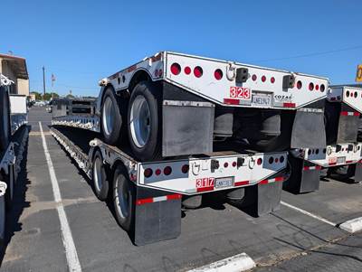 2009 Cozad 48x102 Tandem Axle Lowboy Trailer - Air Ride, Fixed Axle