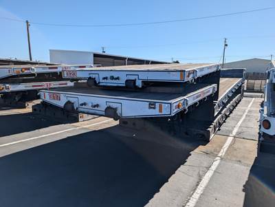 2009 Cozad 48x102 Tandem Axle Lowboy Trailer - Air Ride, Fixed Axle