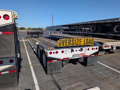 2009 Cozad 48x102 Tandem Axle Lowboy Trailer - Air Ride, Fixed Axle