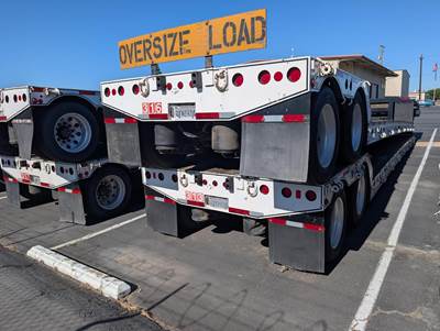 2009 Cozad 48x102 Tandem Axle Lowboy Trailer Air Ride Fixed Axle