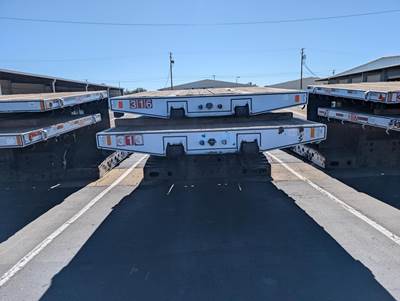 2009 Cozad 48x102 Tandem Axle Lowboy Trailer Air Ride Fixed Axle