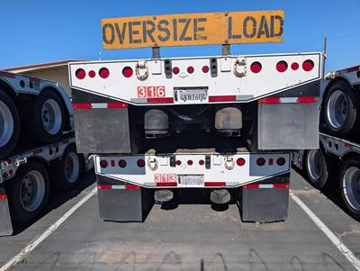2009 Cozad 48x102 Tandem Axle Lowboy Trailer Air Ride Fixed Axle
