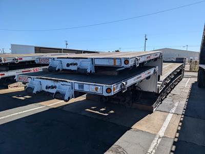 2015 Fontaine 48x102 Tandem Axle Lowboy Trailer - Air Ride, Fixed Axle