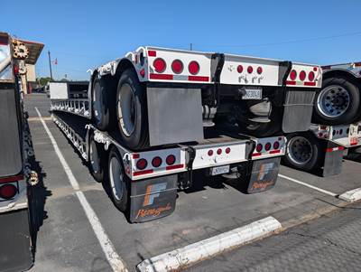2015 Fontaine 48x102 Tandem Axle Lowboy Trailer Air Ride Fixed Axle