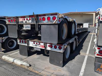 2007 Fontaine 48x102 Tandem Axle Lowboy Trailer Air Ride Fixed Axle