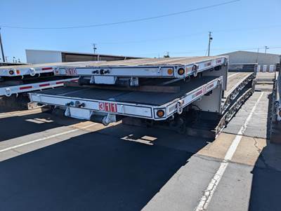 2007 Fontaine 48x102 Tandem Axle Lowboy Trailer Air Ride Fixed Axle