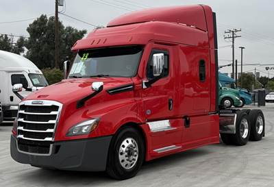 Freightliner Cascadia 126 Sleeper Semi Truck - Mid Roof Sleeper, Detroit 455HP, 12 Speed Dt12 Automatic